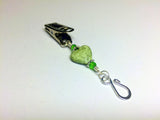 Portuguese Knitting Pin- Green Heart Clip on Pin , Portugese Knitting Pin - Jill's Beaded Knit Bits, Jill's Beaded Knit Bits
 - 6