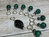 Malachite Green Snag Free Stitch Marker Set , Stitch Markers - Jill's Beaded Knit Bits, Jill's Beaded Knit Bits
 - 9