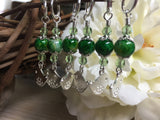 Silver-Bird-Stitch-Markers-Green-Beads , Stitch Markers - Jill's Beaded Knit Bits, Jill's Beaded Knit Bits
 - 5