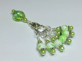 Green Splatter Stitch Marker Set for Knitters- Snag Free , Stitch Markers - Jill's Beaded Knit Bits, Jill's Beaded Knit Bits
 - 1