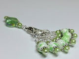 Green Splatter Stitch Marker Set for Knitters- Snag Free , Stitch Markers - Jill's Beaded Knit Bits, Jill's Beaded Knit Bits
 - 3