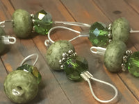 Green Grass Wire Loop Stitch Markers , Stitch Markers - Jill's Beaded Knit Bits, Jill's Beaded Knit Bits
 - 2