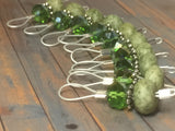 Green Grass Wire Loop Stitch Markers , Stitch Markers - Jill's Beaded Knit Bits, Jill's Beaded Knit Bits
 - 4