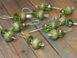 Green Grass Wire Loop Stitch Markers , Stitch Markers - Jill's Beaded Knit Bits, Jill's Beaded Knit Bits
 - 6