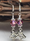 Hairstylist Beaded Dangle Earrings- Pink French Hook Wire Earrings , jewelry - Jill's Beaded Knit Bits, Jill's Beaded Knit Bits
 - 4