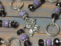 Happy Cat Stitch Marker Set , Stitch Markers - Jill's Beaded Knit Bits, Jill's Beaded Knit Bits
 - 2