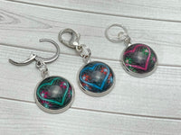 Heart Stitch Marker Charms for Knitting or Crochet, Closed Rings, Open Rings, or Clasps
