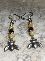 Honey Bee Earrings , jewelry - Jill's Beaded Knit Bits, Jill's Beaded Knit Bits
 - 7