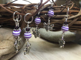 Honey Bee Knitting Marker Set- Purple , Stitch Markers - Jill's Beaded Knit Bits, Jill's Beaded Knit Bits
 - 4
