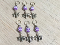 Honey Bee Knitting Marker Set- Purple , Stitch Markers - Jill's Beaded Knit Bits, Jill's Beaded Knit Bits
 - 2