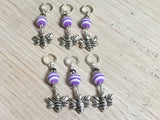 Honey Bee Knitting Marker Set- Purple , Stitch Markers - Jill's Beaded Knit Bits, Jill's Beaded Knit Bits
 - 2