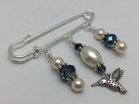 Hummingbird Beaded Shawl Pin , jewelry - Jill's Beaded Knit Bits, Jill's Beaded Knit Bits
 - 2