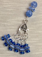 Blue Speckle Stitch Marker Holder & Stitch Markers , Stitch Markers - Jill's Beaded Knit Bits, Jill's Beaded Knit Bits
 - 4