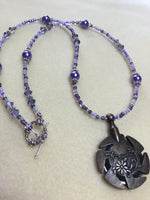 Beaded Yarn Cutter Necklace- Purple , jewelry - Jill's Beaded Knit Bits, Jill's Beaded Knit Bits
 - 4