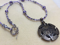 Beaded Yarn Cutter Necklace- Purple , jewelry - Jill's Beaded Knit Bits, Jill's Beaded Knit Bits
 - 5