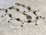 Chain Style Row Counter- Wine/Olive , Stitch Markers - Jill's Beaded Knit Bits, Jill's Beaded Knit Bits
 - 1