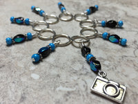 Camera Stitch Marker Set- 9 Snag Free Markers , Stitch Markers - Jill's Beaded Knit Bits, Jill's Beaded Knit Bits
 - 1