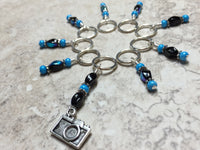 Camera Stitch Marker Set- 9 Snag Free Markers , Stitch Markers - Jill's Beaded Knit Bits, Jill's Beaded Knit Bits
 - 7