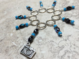 Camera Stitch Marker Set- 9 Snag Free Markers , Stitch Markers - Jill's Beaded Knit Bits, Jill's Beaded Knit Bits
 - 7