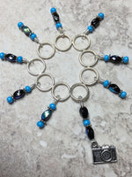 Camera Stitch Marker Set- 9 Snag Free Markers , Stitch Markers - Jill's Beaded Knit Bits, Jill's Beaded Knit Bits
 - 8