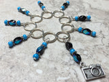 Camera Stitch Marker Set- 9 Snag Free Markers , Stitch Markers - Jill's Beaded Knit Bits, Jill's Beaded Knit Bits
 - 9