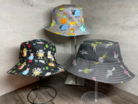 Knitters Reversible Bucket Hat, Knitting Themed Sun Hat