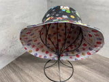 Knitting Kittens Reversible Bucket Hat, Knitting Themed Sun Hat