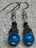 Dark Aqua River Stone Earrings , jewelry - Jill's Beaded Knit Bits, Jill's Beaded Knit Bits
 - 7