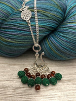 Pineapple Accent Stitch Marker Necklace