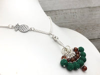 Pineapple Accent Stitch Marker Necklace