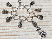 Dalmatian Stitch Marker Set , Stitch Markers - Jill's Beaded Knit Bits, Jill's Beaded Knit Bits
 - 1