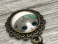 MAGNETIC Kitten Portuguese Knitting Pin- Gift for Knitters