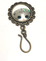 MAGNETIC Kitten Portuguese Knitting Pin- Gift for Knitters
