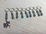 Bulldog Stitch Marker Set- Snag Free , Stitch Markers - Jill's Beaded Knit Bits, Jill's Beaded Knit Bits
 - 3