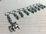 Bulldog Stitch Marker Set- Snag Free , Stitch Markers - Jill's Beaded Knit Bits, Jill's Beaded Knit Bits
 - 4