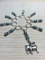 Bulldog Stitch Marker Set- Snag Free , Stitch Markers - Jill's Beaded Knit Bits, Jill's Beaded Knit Bits
 - 2