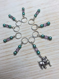 Bulldog Stitch Marker Set- Snag Free , Stitch Markers - Jill's Beaded Knit Bits, Jill's Beaded Knit Bits
 - 6