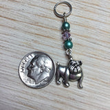 Bulldog Stitch Marker Set- Snag Free , Stitch Markers - Jill's Beaded Knit Bits, Jill's Beaded Knit Bits
 - 8