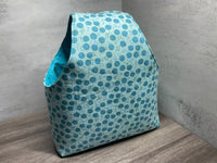 Large Walk Around Knitting Project Bag, Crochet Project Bag, Yarn Ball Print, Tote