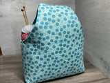 Large Walk Around Knitting Project Bag, Crochet Project Bag, Yarn Ball Print, Tote