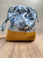 Drawstring Knitting Project Bag, Crochet Project Bag