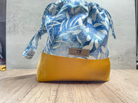 Drawstring Knitting Project Bag, Crochet Project Bag