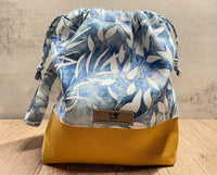 Drawstring Knitting Project Bag, Crochet Project Bag