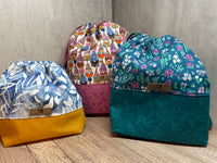 Gnomes Drawstring Knitting Project Bag, Crochet Project Bag