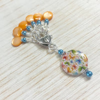 Butterflies Stitch Marker Holder with Snag Free Pastel Orange Stitch Markers , Stitch Markers - Jill's Beaded Knit Bits, Jill's Beaded Knit Bits
 - 7