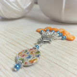 Butterflies Stitch Marker Holder with Snag Free Pastel Orange Stitch Markers , Stitch Markers - Jill's Beaded Knit Bits, Jill's Beaded Knit Bits
 - 2