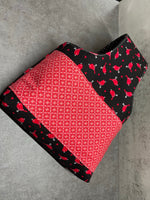 Red Birds Walk Around Knitting Project Bag, Crochet Project Bag, Knitting Tote 3 Sizes