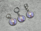 Giraffe Stitch Markers for Knitting or Crochet, Closed Rings, Open Rings, or Clasps