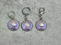 Giraffe Stitch Markers for Knitting or Crochet, Closed Rings, Open Rings, or Clasps
