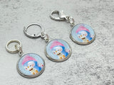 Penguin Stitch Markers for Knitting or Crochet, Closed Rings, Open Rings, or Clasps